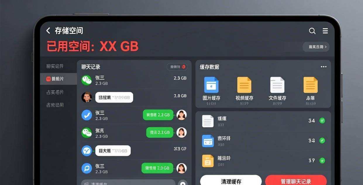 微信缓存占用大量存储空间
