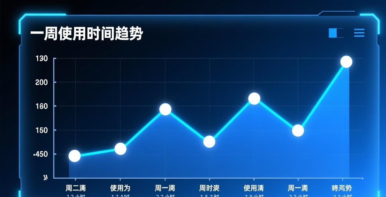 一周使用时间趋势变化图