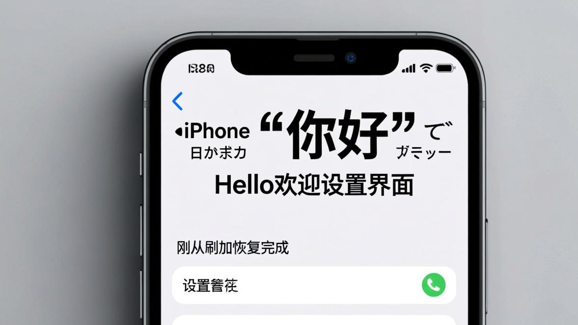 iPhone刷机后Hello欢迎界面